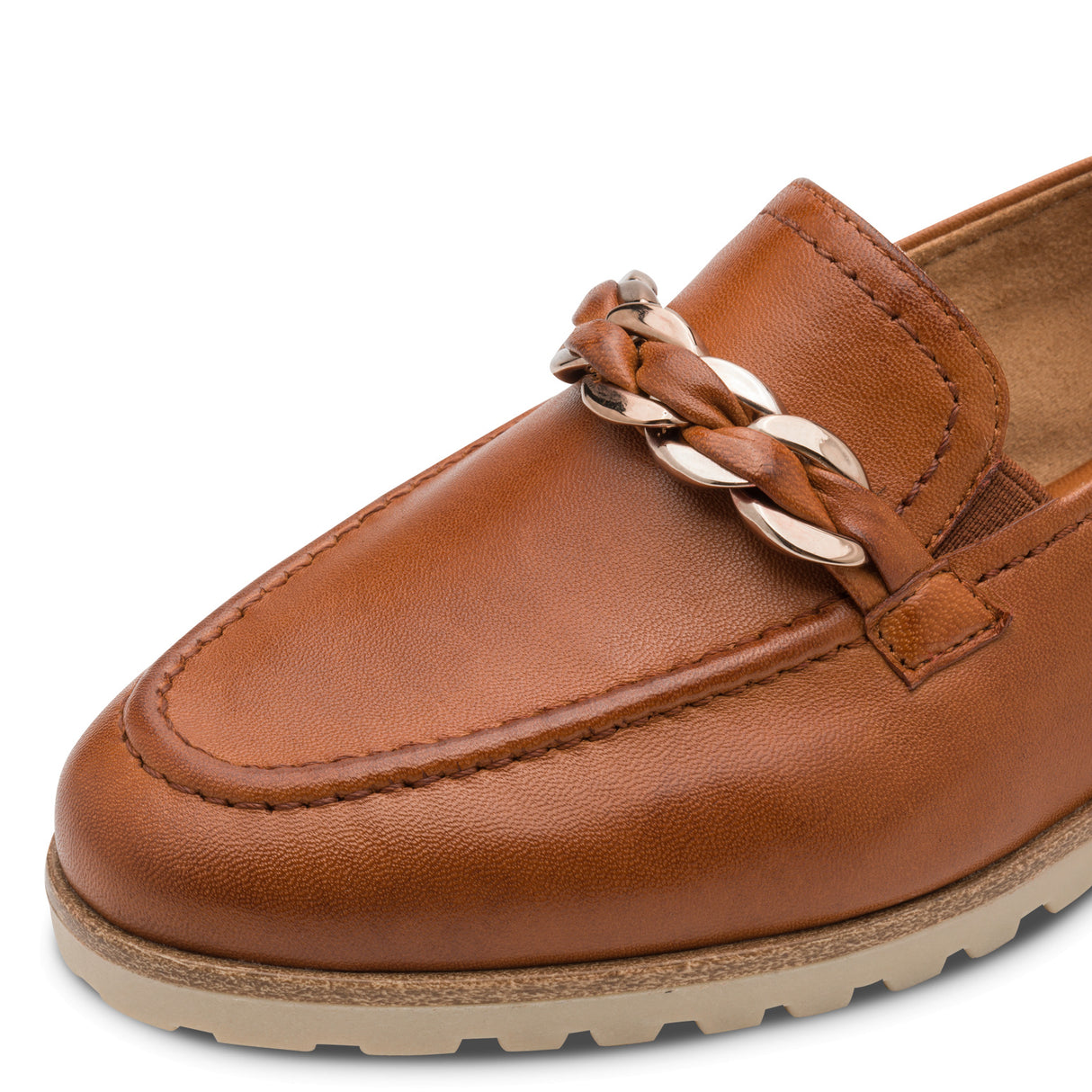 Tamaris Women Slip-On Loafers Shoes - Cognac