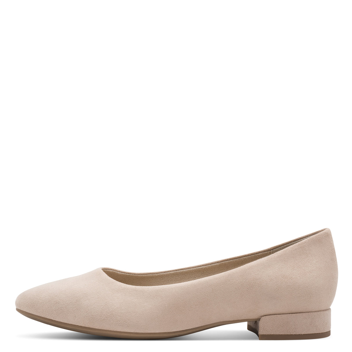 Jana Softline Ballet Flats With Block Heel - Beige