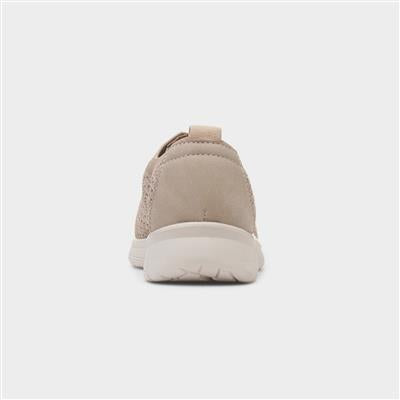 Cushion Walk Womens Ruth Zip Up Shoe - Beige