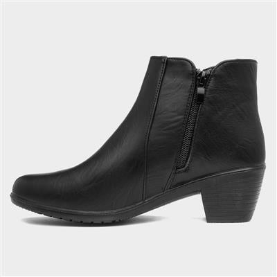 Cushion Walk Lexi Womens Black Heeled Boot