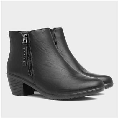 Cushion Walk Lexi Womens Black Heeled Boot