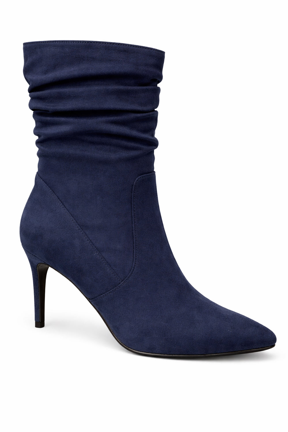 Slouch Stiletto Heel Ankle Boots with Pointed Toe