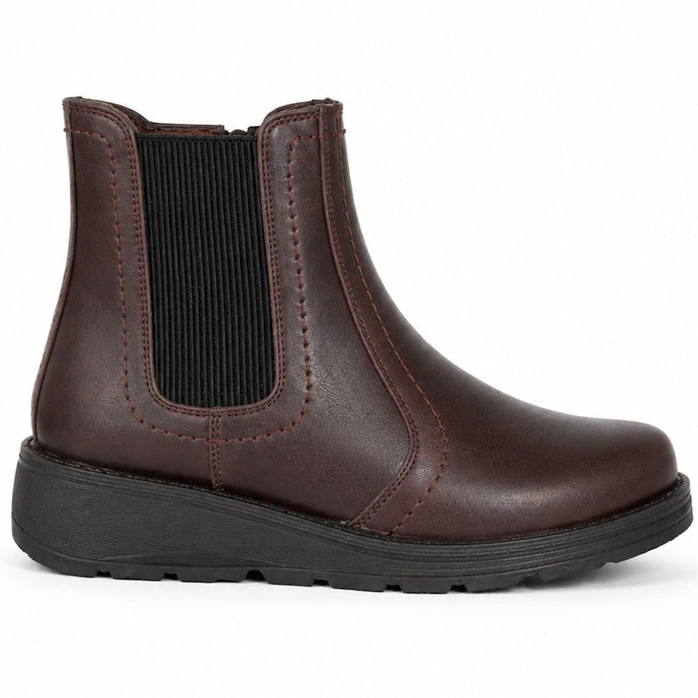 Extra Wide Fit Chelsea Ankle Boots with Cushioned Sole