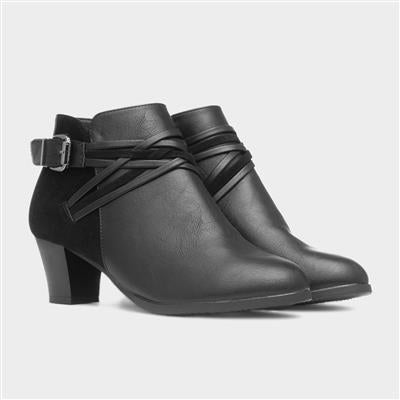 Cushion Walk Andrea Womens Black Heeled Boot