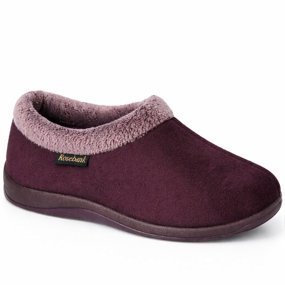 Soft Faux Suede Full Slipper with Cushioned Sole