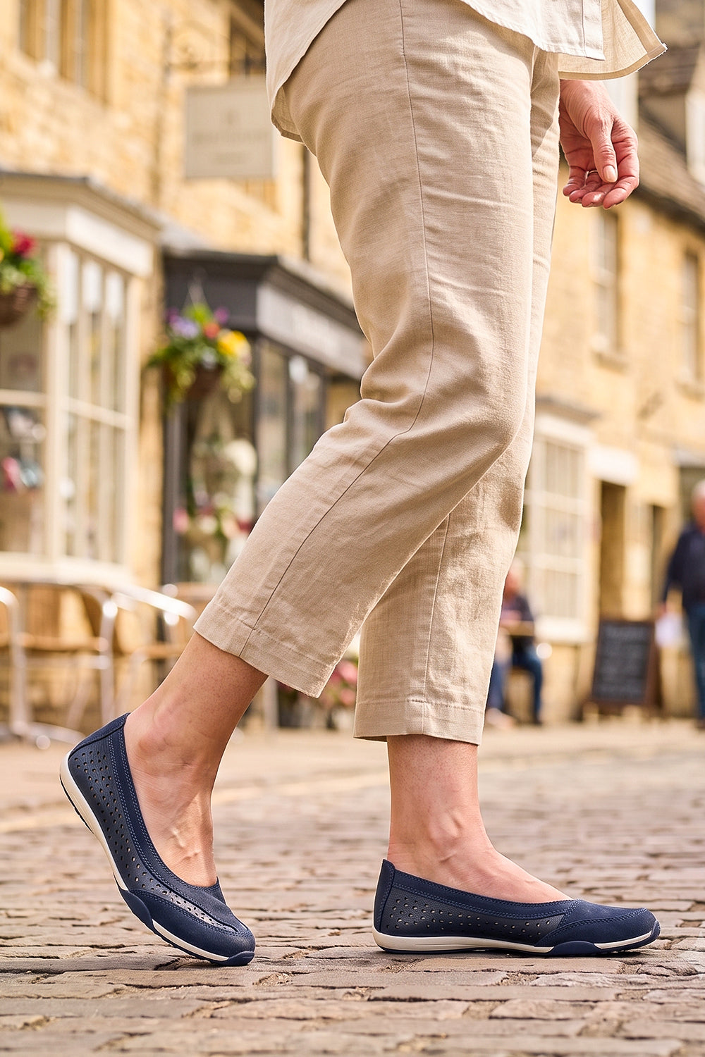 Perforated Slip On Comfort Shoe