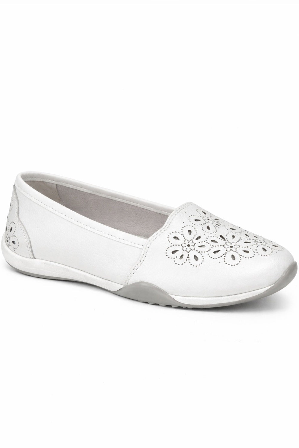 Laser Cut Faux Leather Pumps