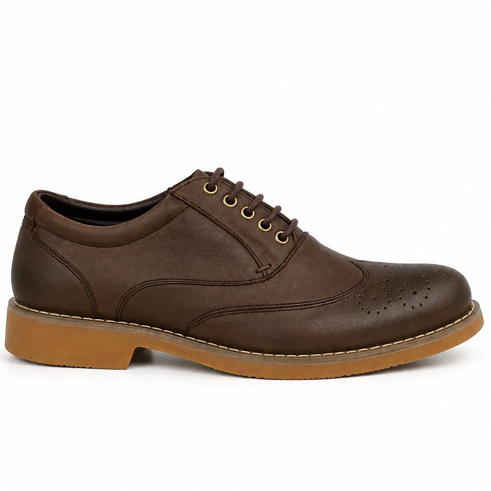 Leather Lace Up Touch Fastening School Trainers