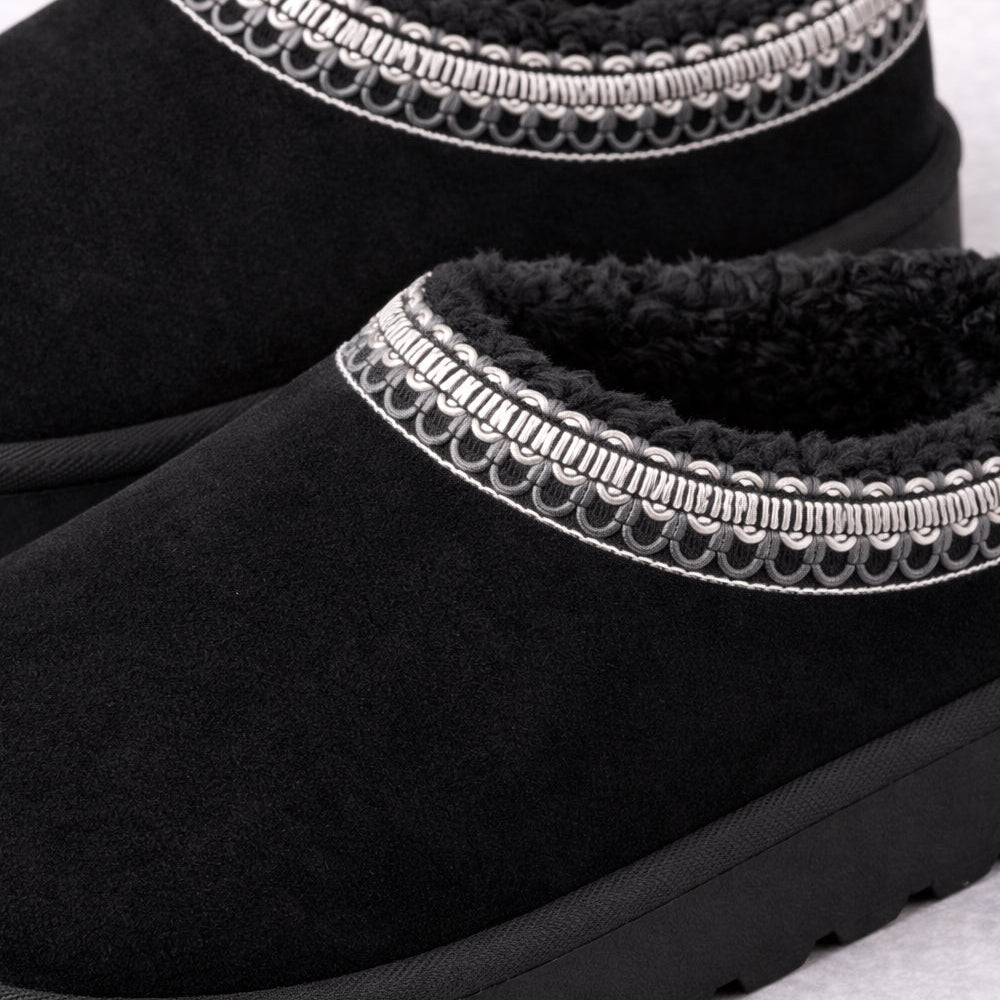 'Angel' Aztec Detail Faux Fur Lining Platform Suedette Boots