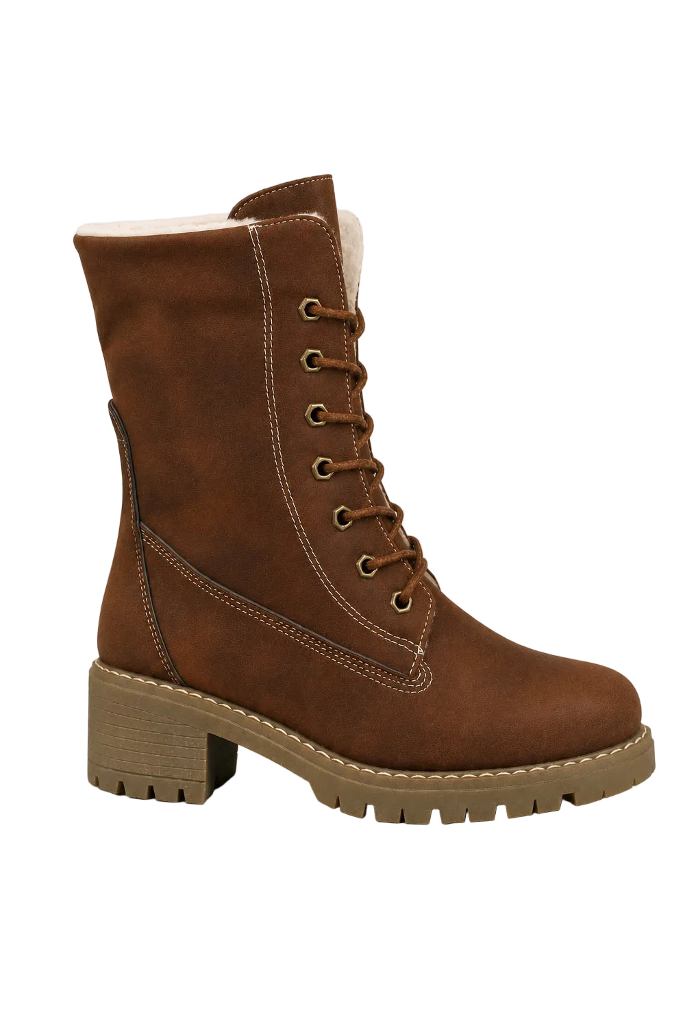Women Lace-Up Ankle Boots Black