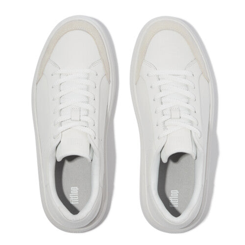 FitFlop RTG Leather/Suede Trainers - Urban White