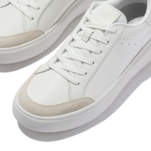FitFlop RTG Leather/Suede Trainers - Urban White