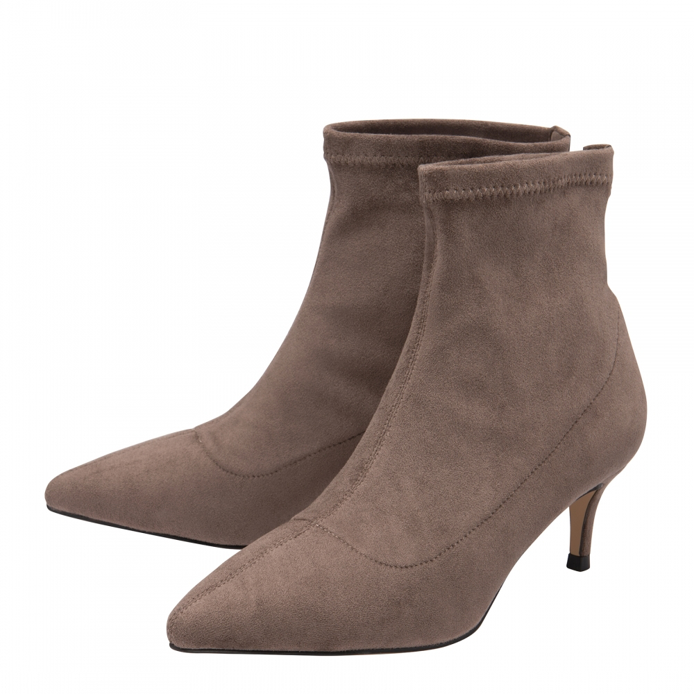 Ravel Madruga Pointed-Toe Sock Boots - Brown