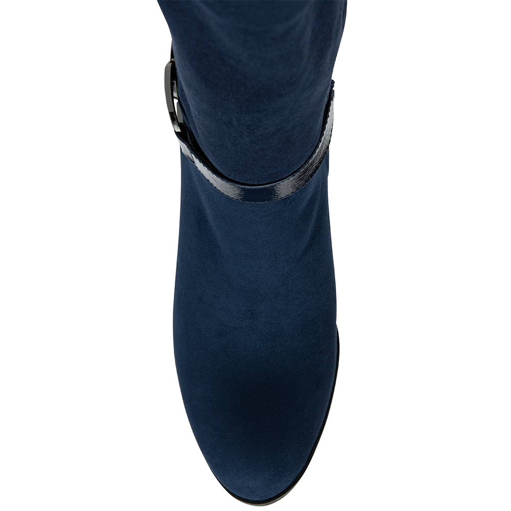 Lotus Harwin Heeled Knee High Boots - Navy