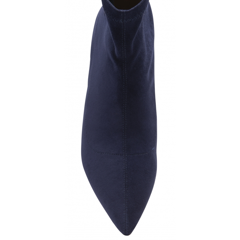 Ravel Madruga Pointed-Toe Sock Boots - Navy
