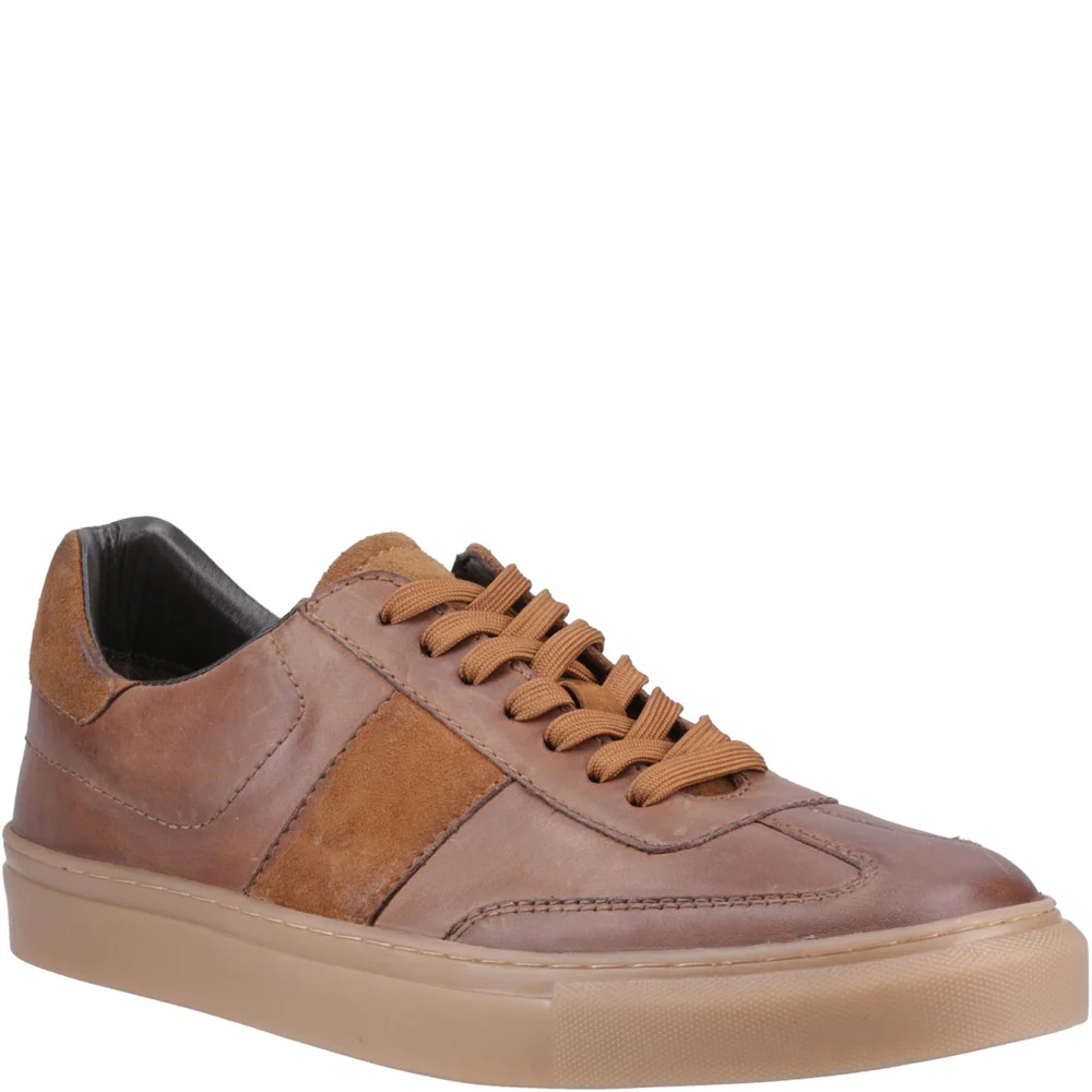 Hush Puppies Men Suede Riley Trainers - Tan