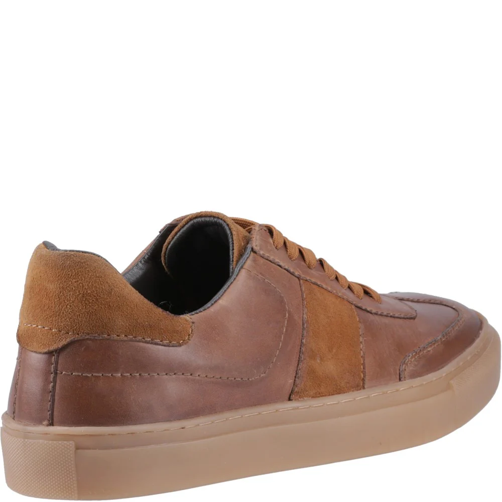 Hush Puppies Men Suede Riley Trainers - Tan