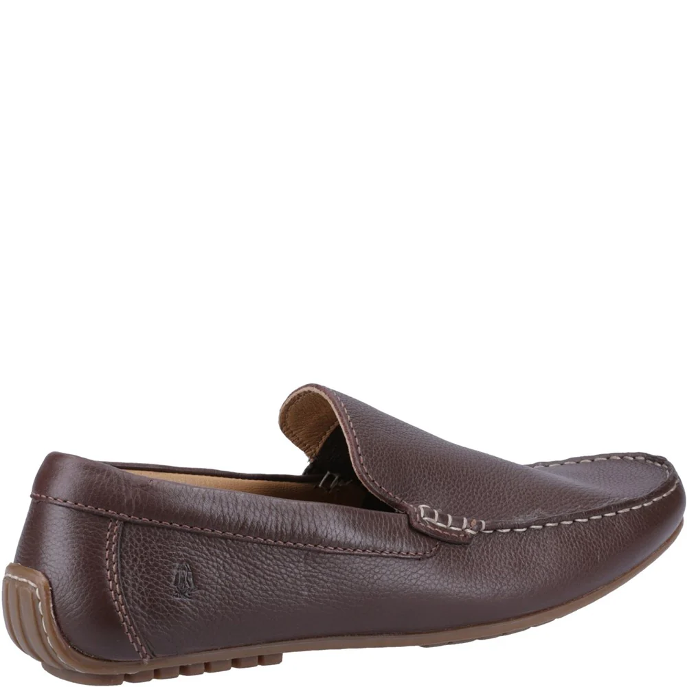 Hush Puppies Men Leather Ralph Slip On Shoes - Brown