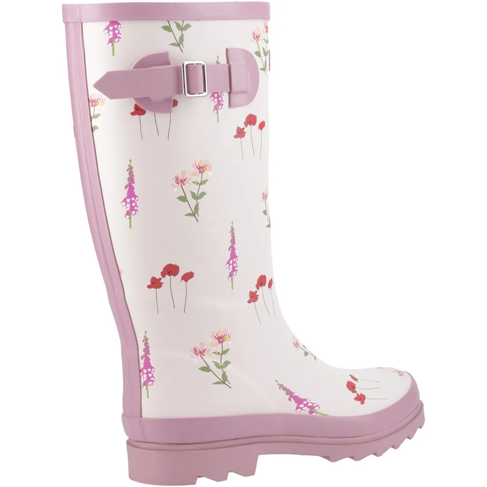 Cotswold Women Wildflower Tall Wellingtons - Pink