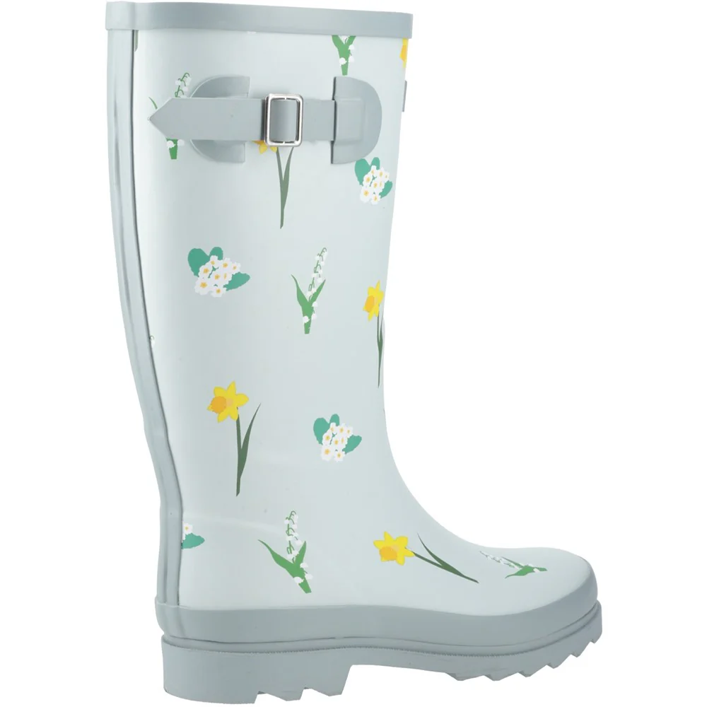 Cotswold Women Wildflower Tall Wellingtons - Mint