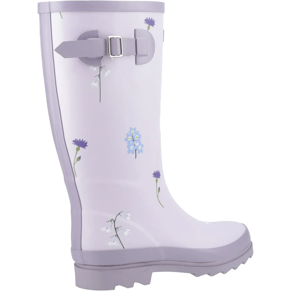 Cotswold Women Wildflower Tall Wellingtons - Lilac