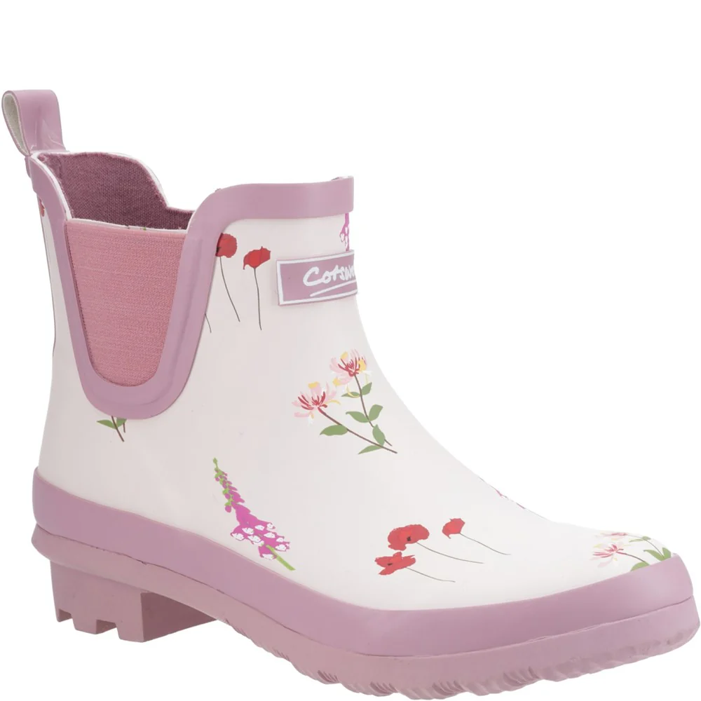 Cotswold Women Wildflower Ankle Wellingtons - Pink