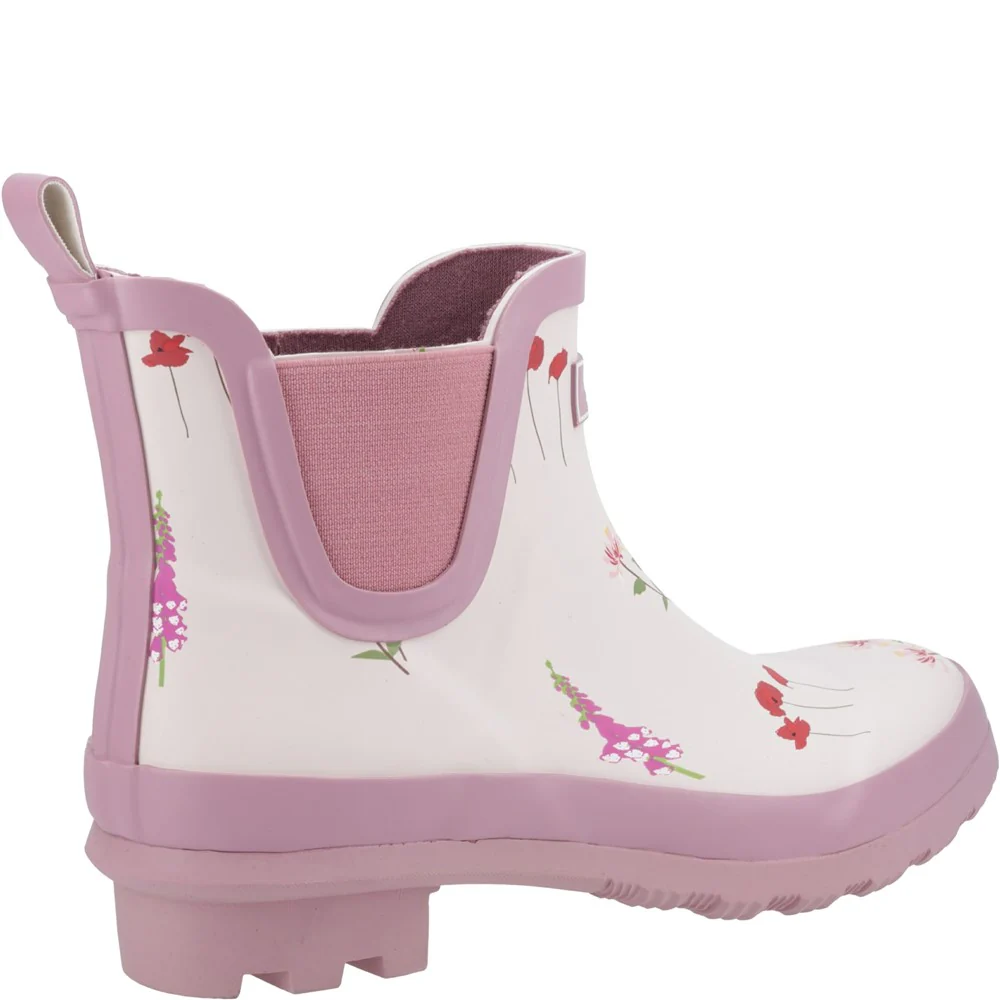 Cotswold Women Wildflower Ankle Wellingtons - Pink