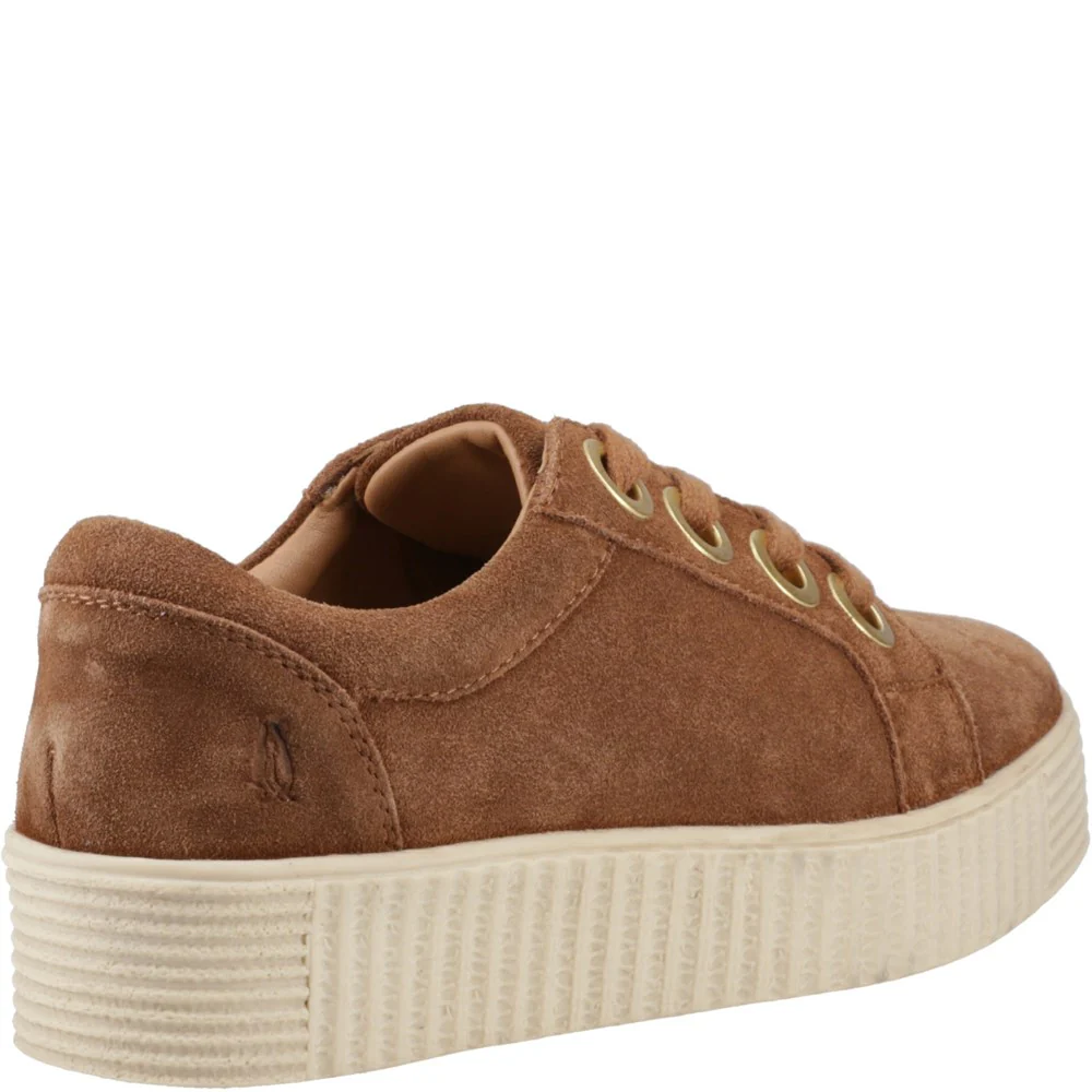 Hush Puppies Women Tamsin Suede Trainers - Tan