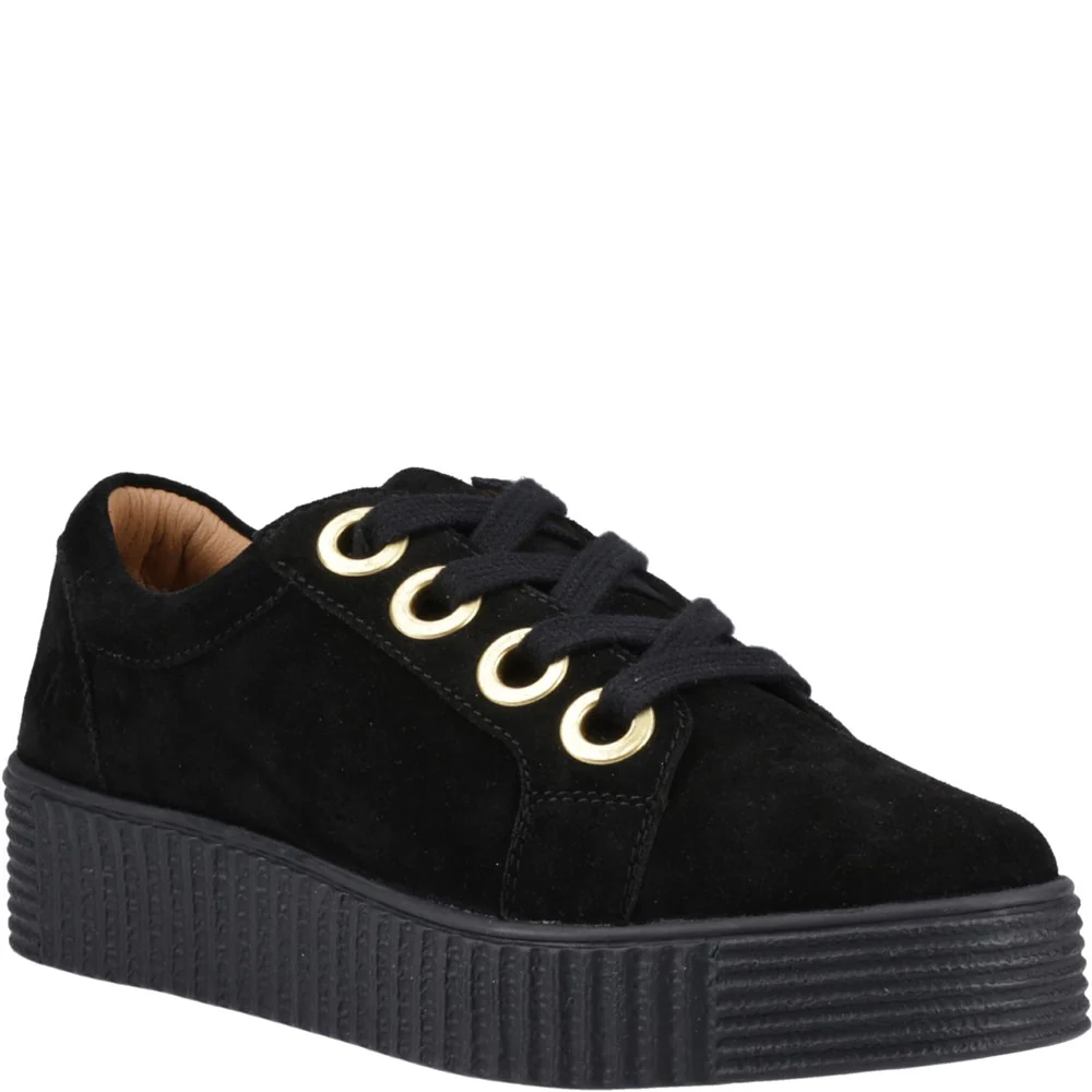 Hush Puppies Women Tamsin Suede Trainers - Black