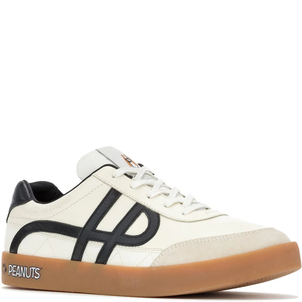 Hush Puppies Men Snoopy Charlie Trainers - White