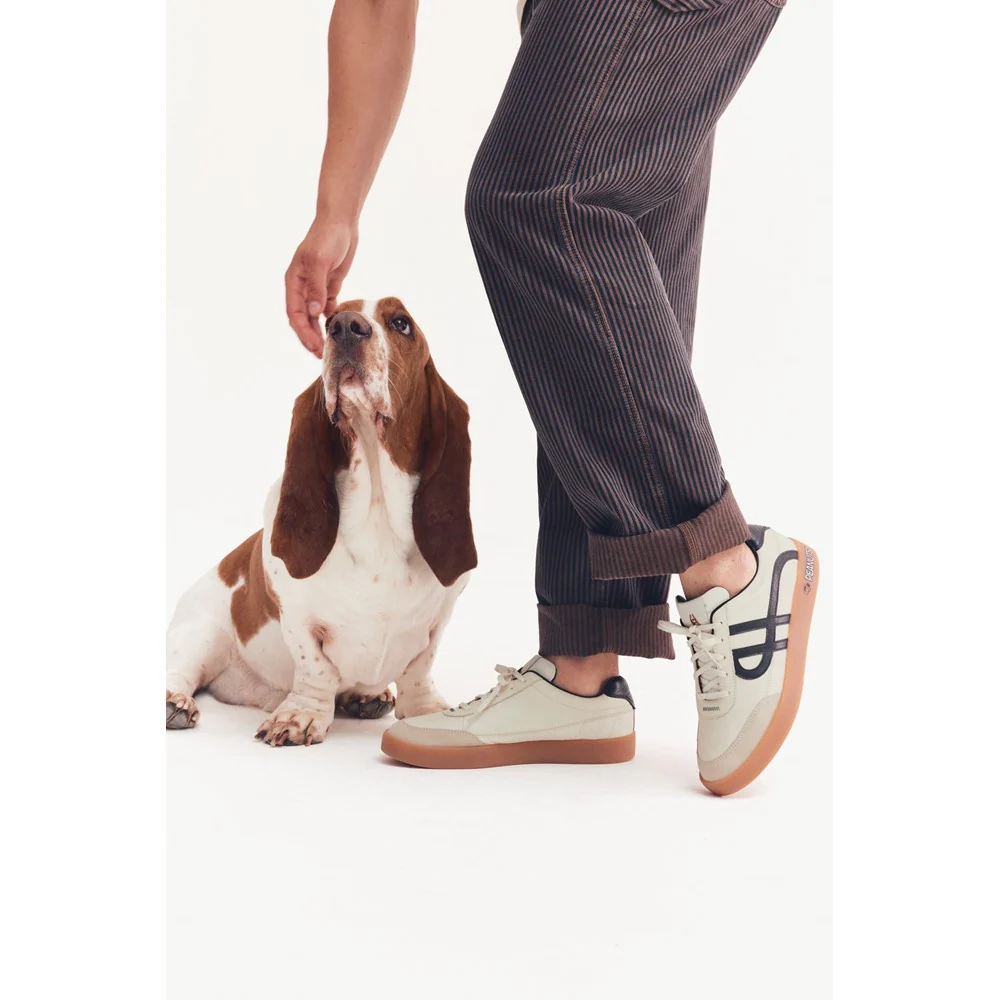 Hush Puppies Men Snoopy Charlie Trainers - White