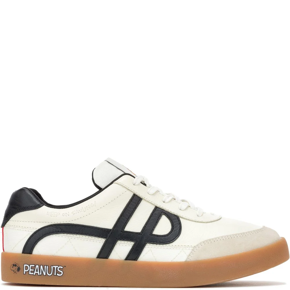 Hush Puppies Men Snoopy Charlie Trainers - White