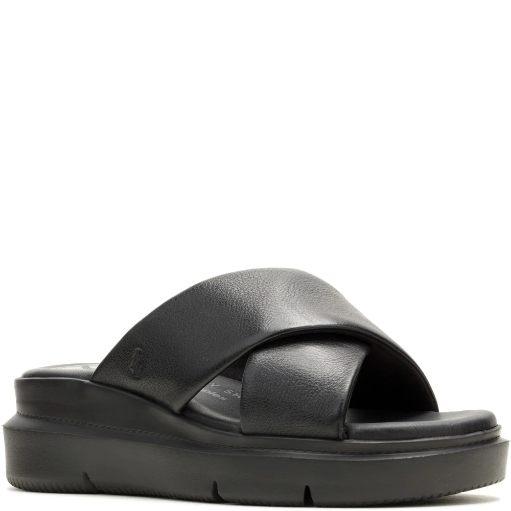 Hush Puppies Women Uplift Crossover Slides - Black