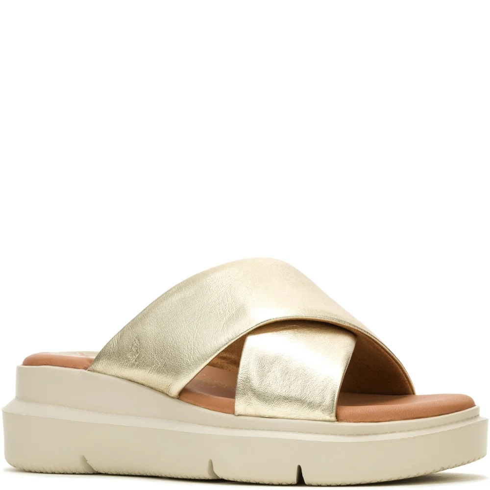 Hush Puppies Women Uplift Crossover Slides - Champagne