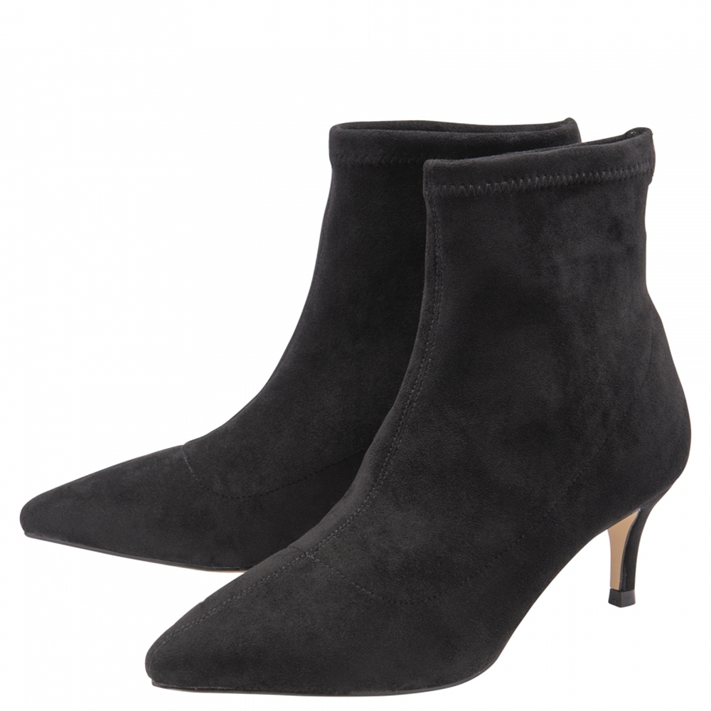 Ravel Madruga Pointed-Toe Sock Boots - Black