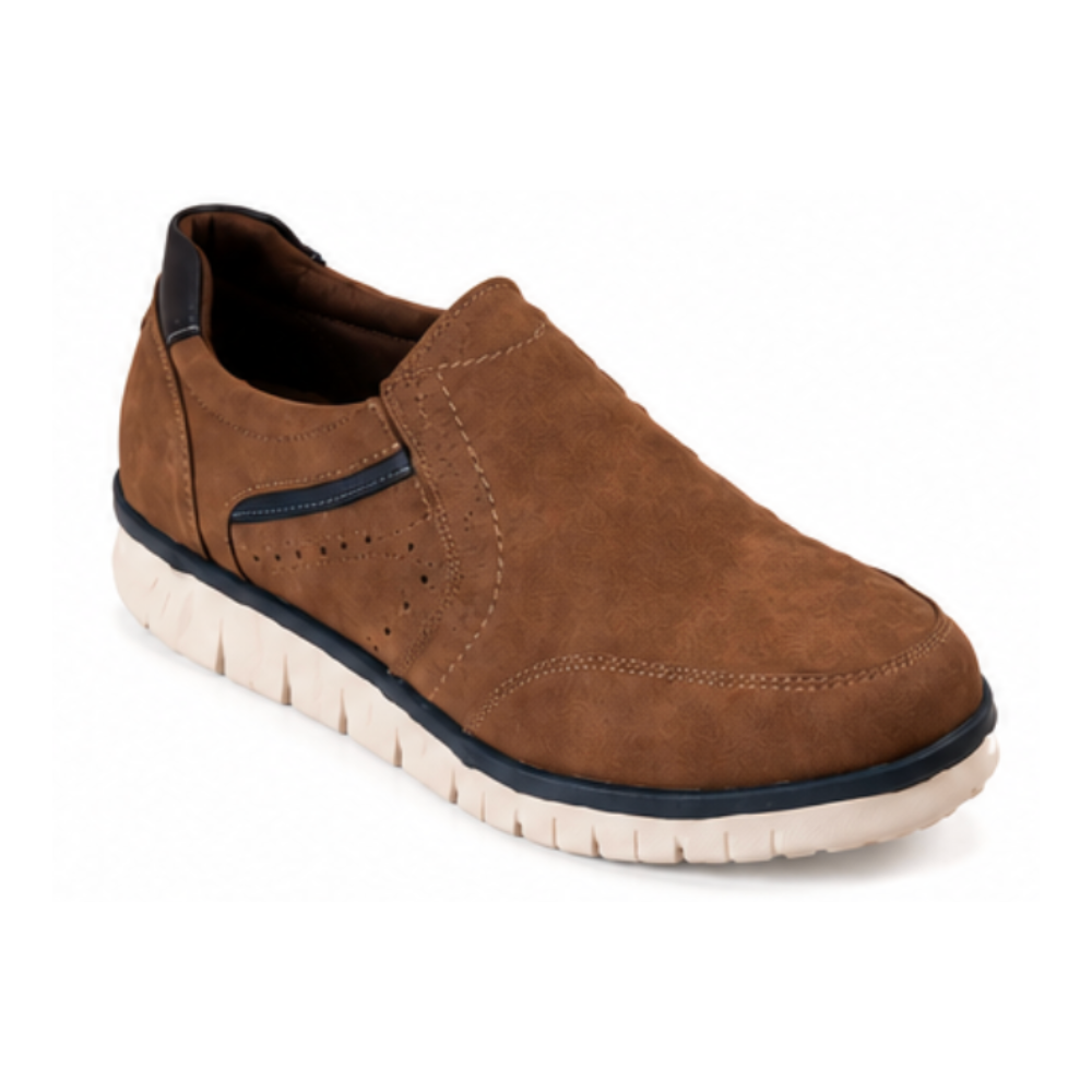 Cushion Walk Men's Lightweight Comfort Slip-On Shoes – Tan