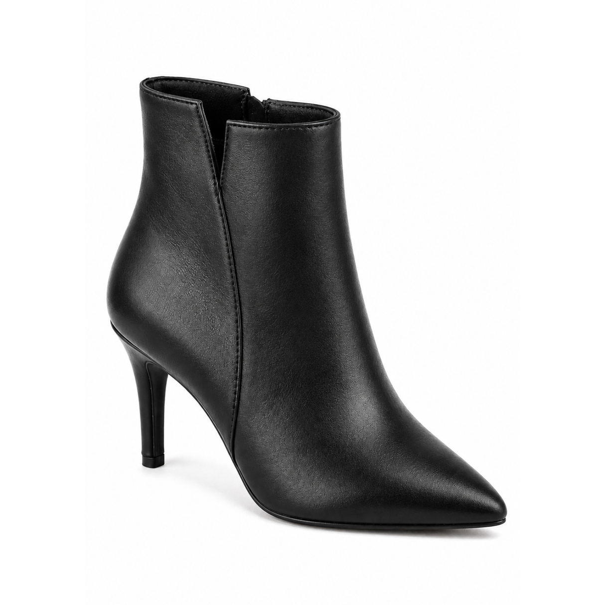 Women Leather Pointed Toe Stiletto Ankle Boots