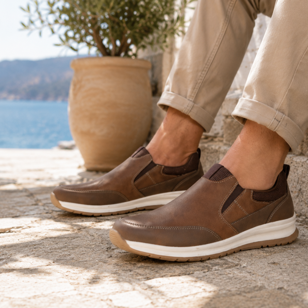 Men’s Brown Comfort Slip-On Casual Shoes