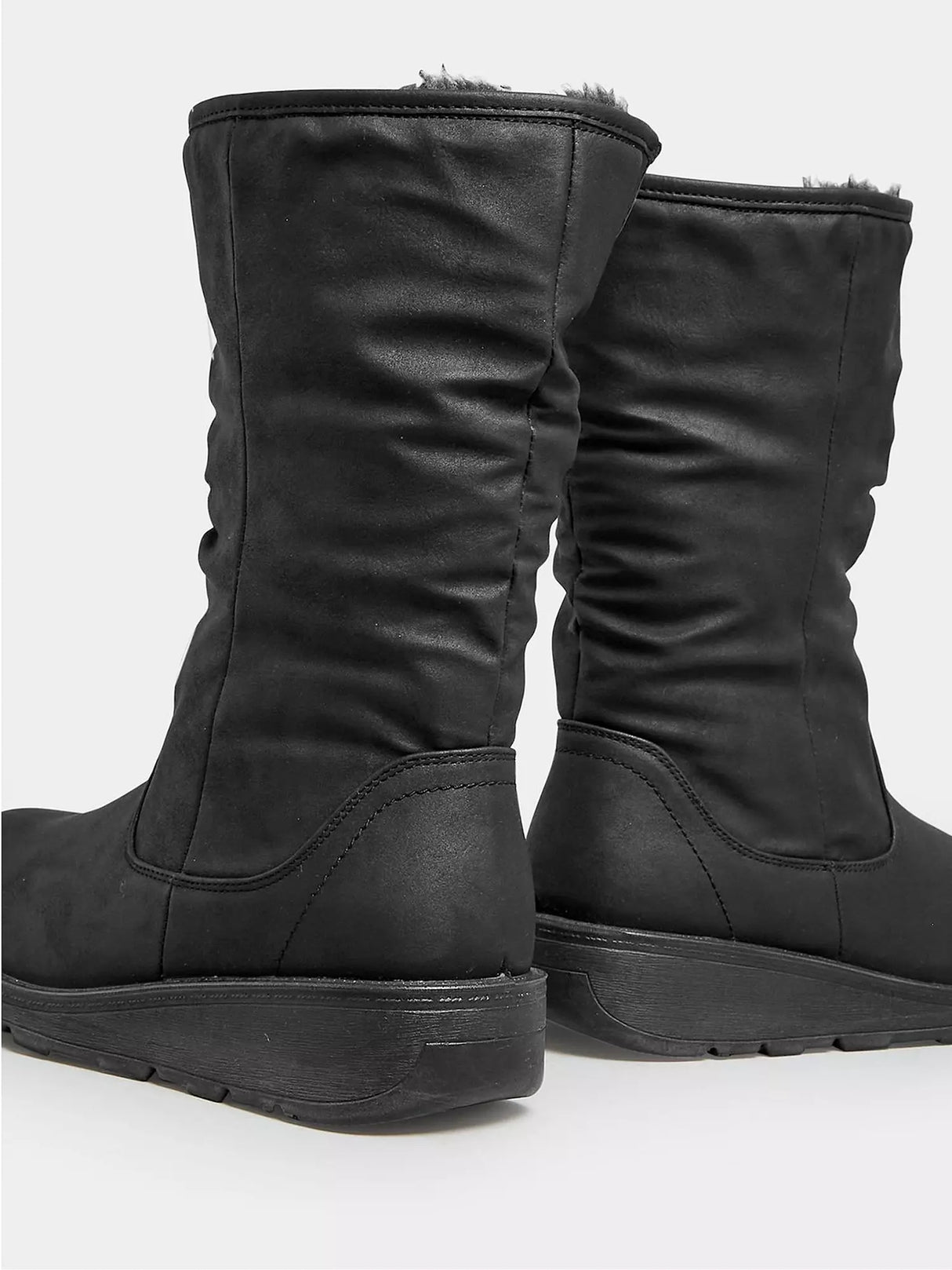Mid Calf Faux Fur Lined Boots