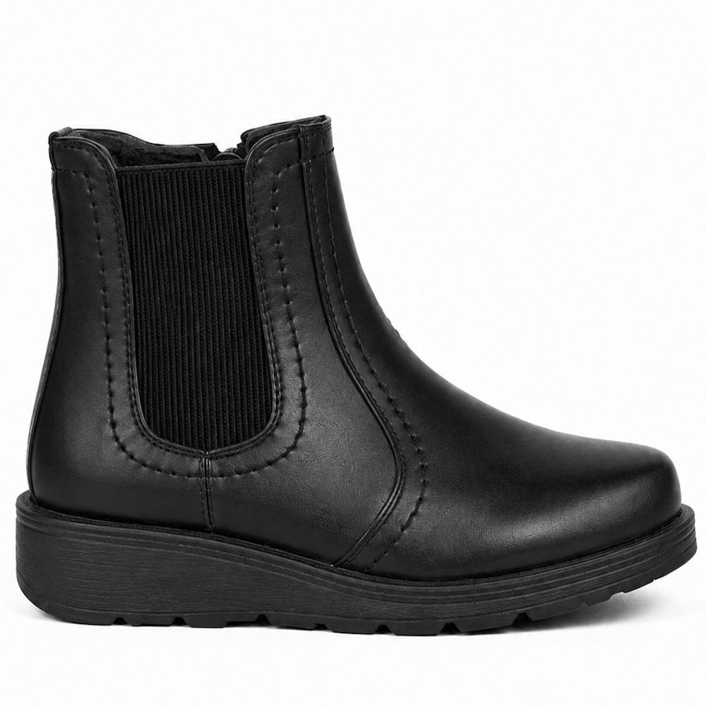 Extra Wide Fit Chelsea Ankle Boots with Cushioned Sole