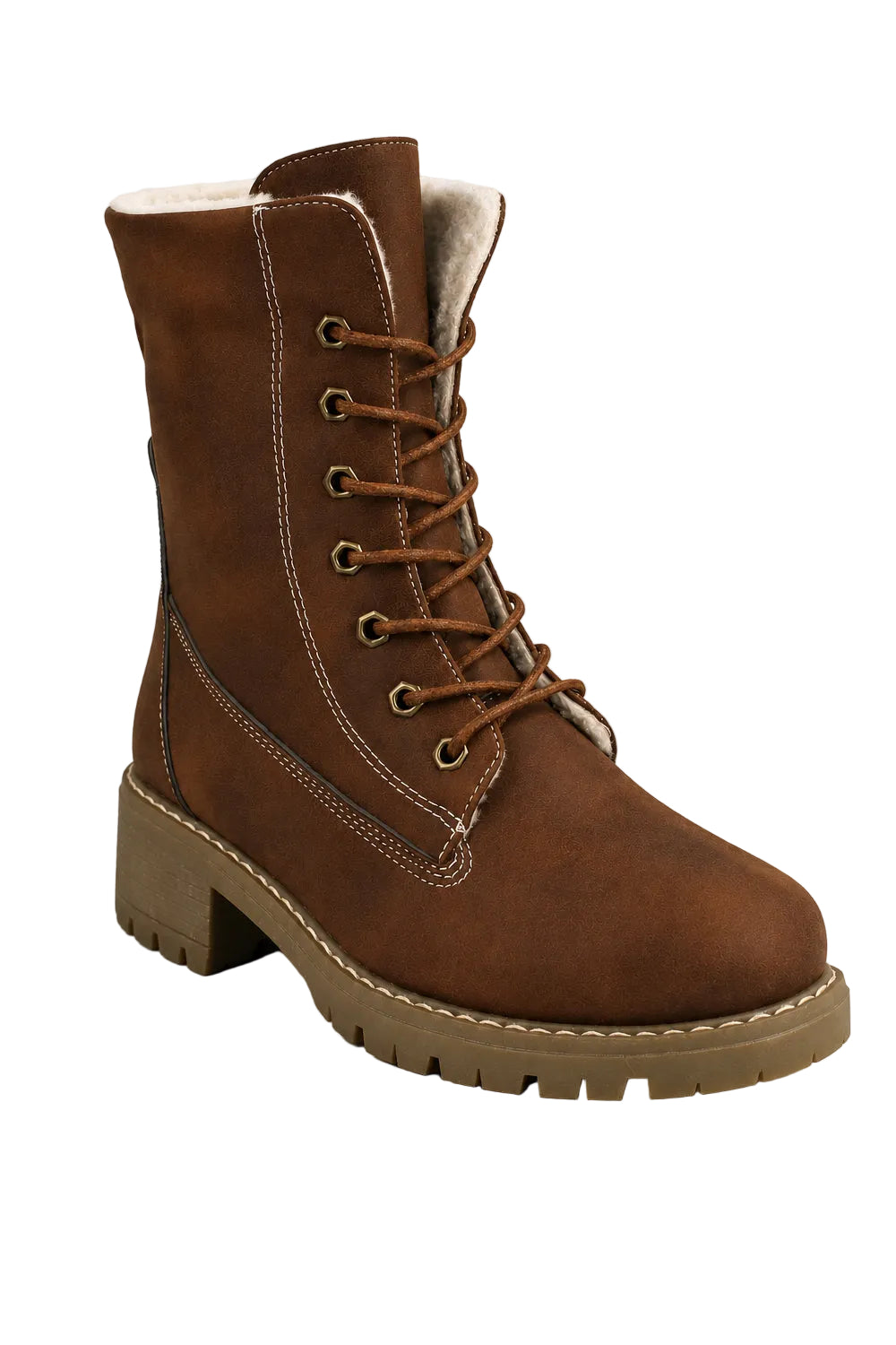Women Lace-Up Ankle Boots Black