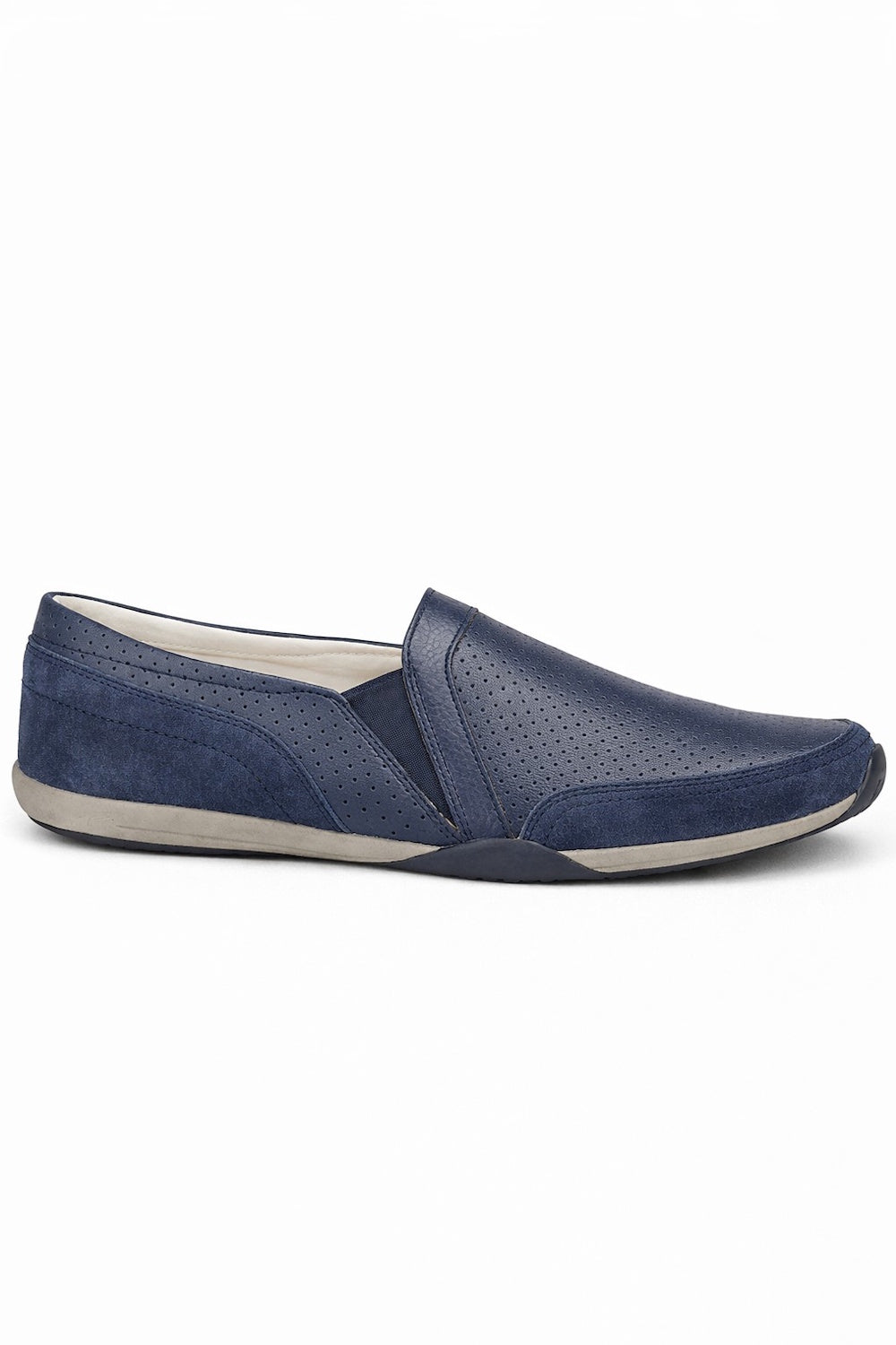 Leather Perforated Slip On Comfort Shoe