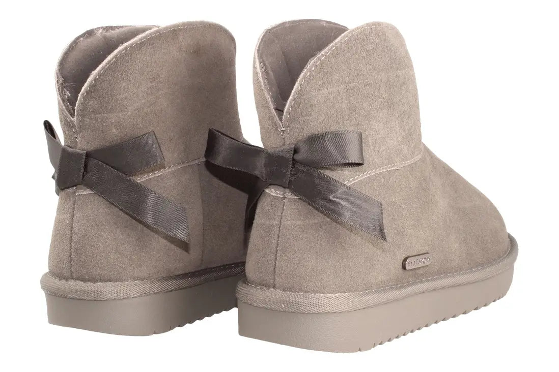 ELLE SPORT Ankle Boots With Bow Detail And Faux Fur Lining