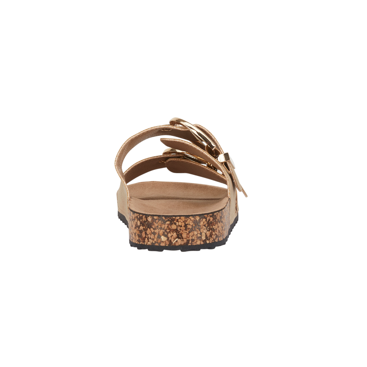Women Twin Buckle Footbed Mule - Sand