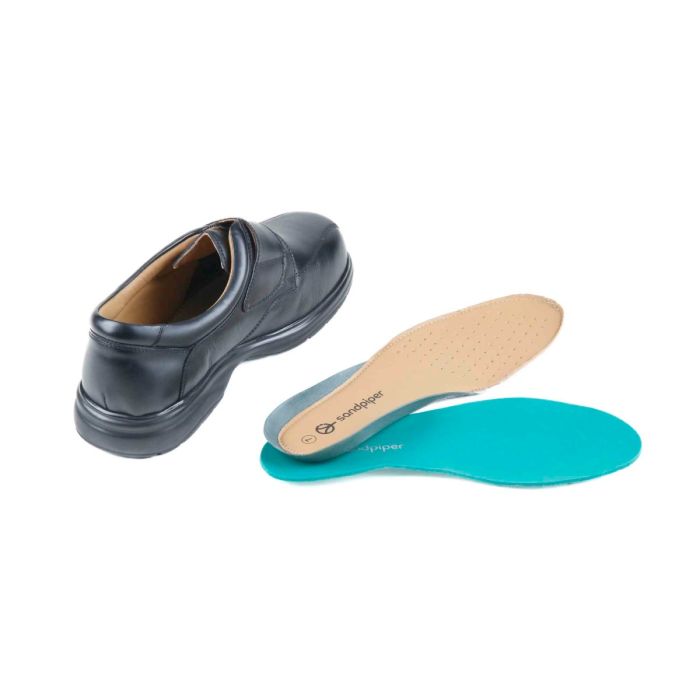 Sandpiper Tony Men’s Extra-Wide Touch Fastening Shoe - Black