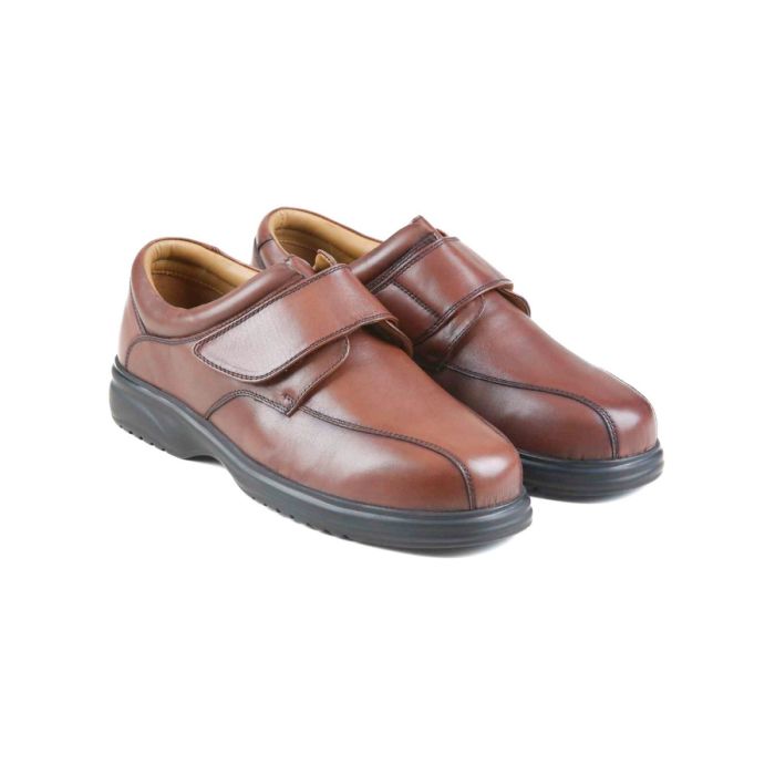 Sandpiper Tony Men’s Extra-Wide Touch Fastening Shoe - Brown