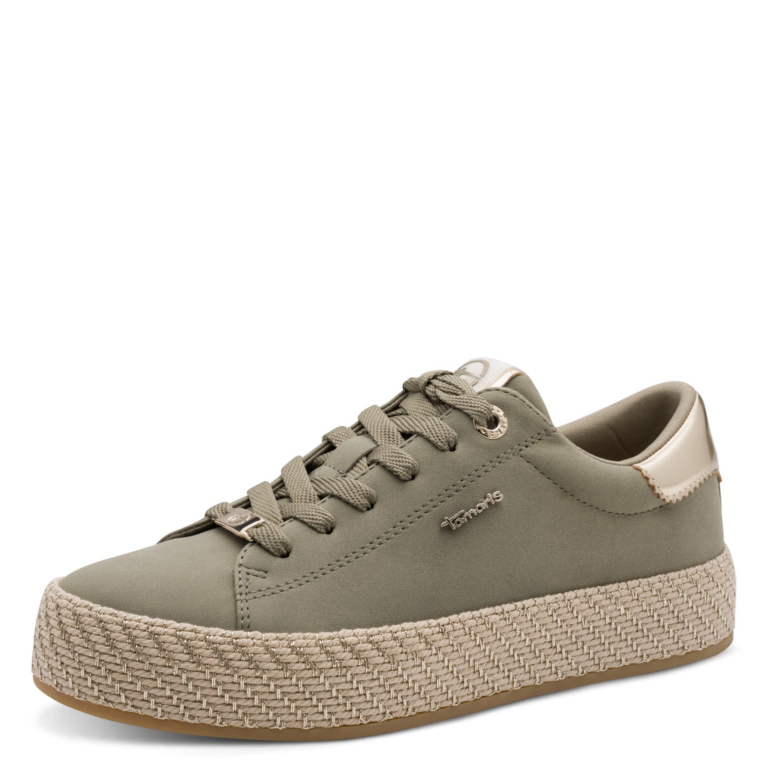 Tamaris Women's Lace-Up Sneakers in Sage