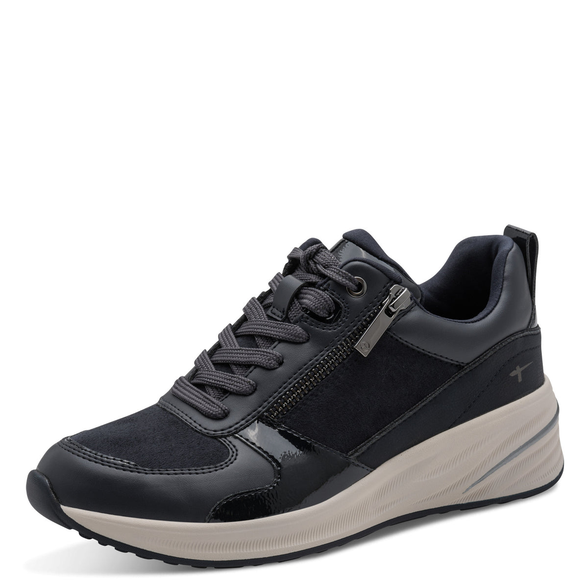 Zip Up Wedge Trainers