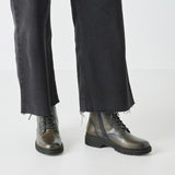 Tamaris Women Ankle Zipup Bootie - Green/Olive