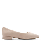 Jana Softline Ballet Flats With Block Heel - Beige